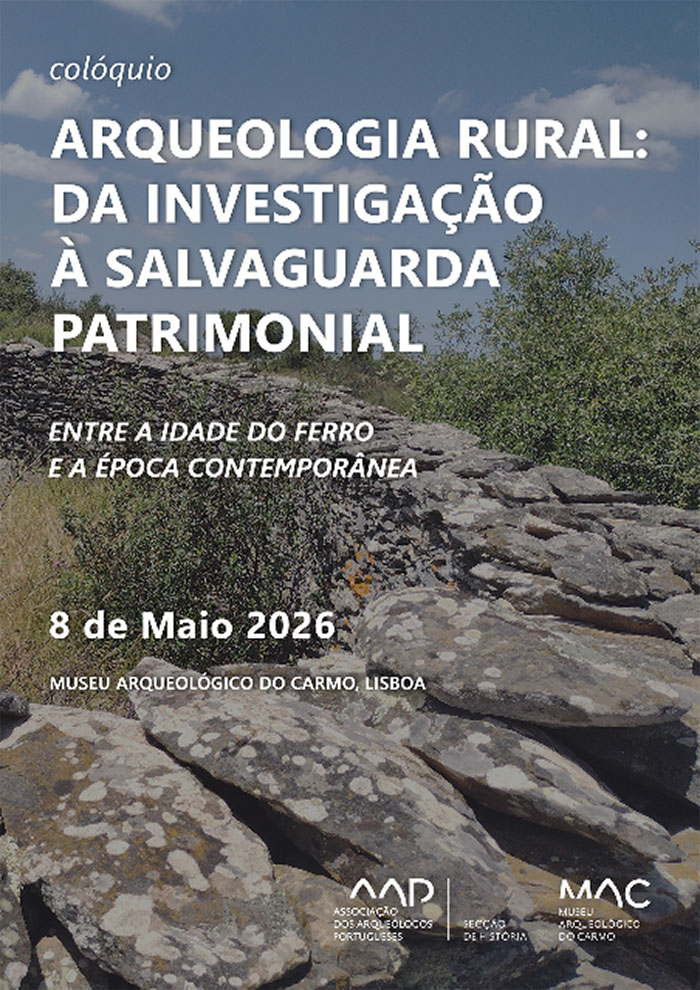 Este Colóquio encontra-se dividido em duas partes: I – Estudos/Investigação II – Salvaguarda do Património Arqueológico   Inscrições através do seguinte formulário.   Cartaz e programa aqui.   Livro de resumos aqui.