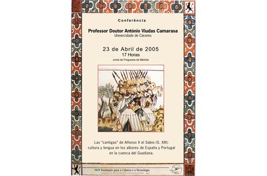Cartaz - Conferência "Las cantigas de Alfonso X el Sabio..."